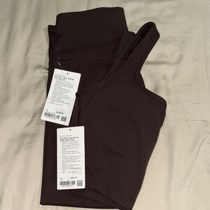 lululemon ribbed Sports bra and legging  set.